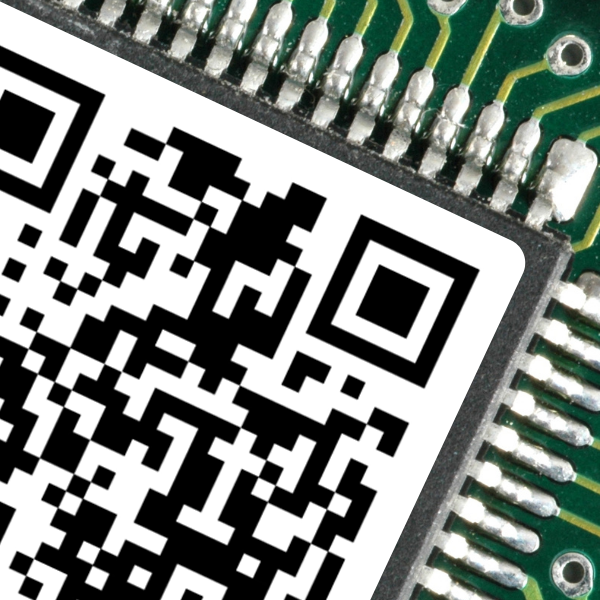 pcb with high temp barcode label