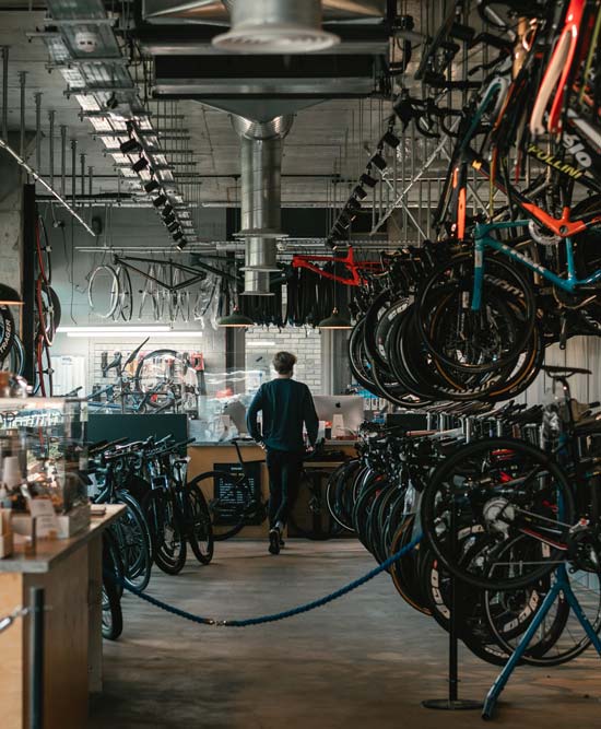 Bicycle tracking labels for manufacturing