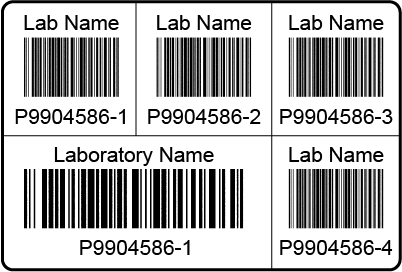 Multi-part slide label set