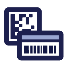 Data Matrix and Barcode Label Icon