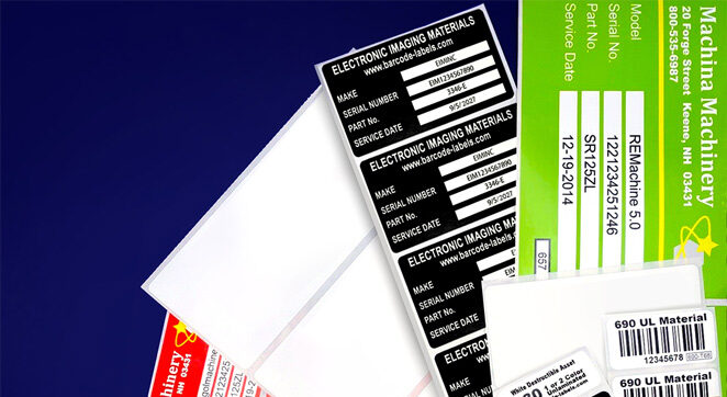 Name plate and calibration labels spread out