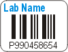Laboratory Slide label with text and barcode