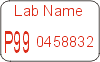 Laboratory slide label with only text