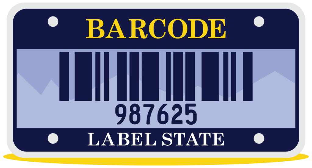 Barcode license plate symbology