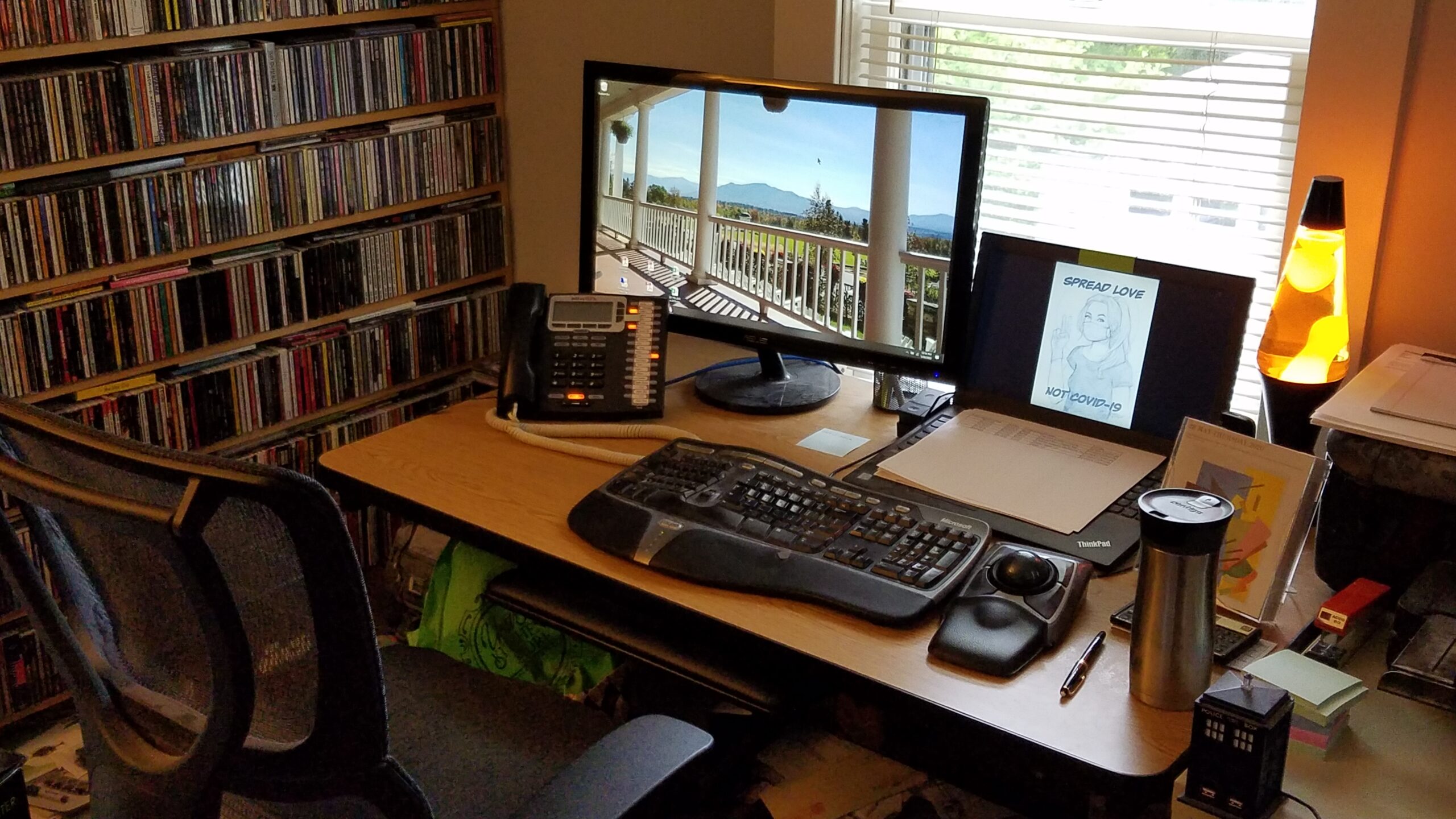 Ed's new desk area.
