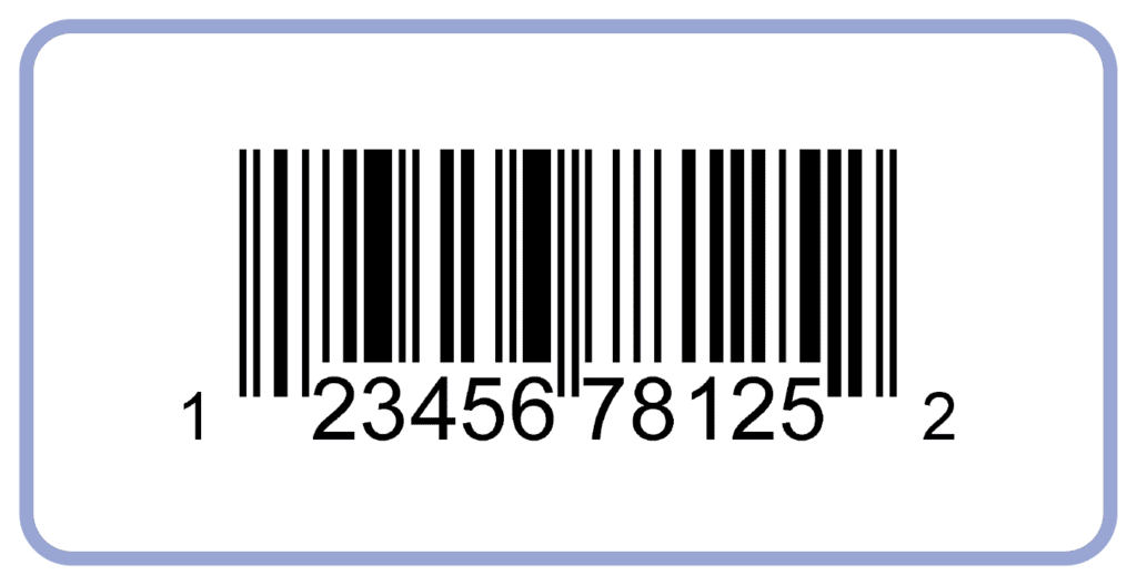 UPC (universal product code) label