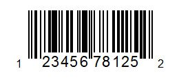 Example of a UPC barcode type