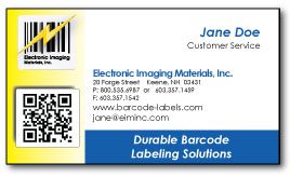 Business Card Graphic with a qr code