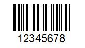 Example of Code 128 barcode type