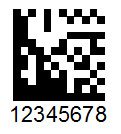Example of a data matrix barcode type