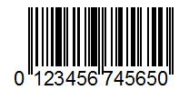 Example of International Article Number (EAN) barcode type