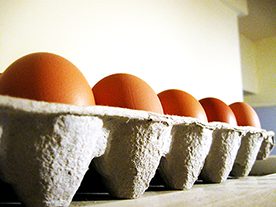 Egg carton full of eggs 