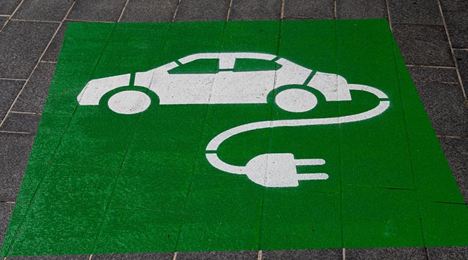 Green electric vehicle parking - green innovations
