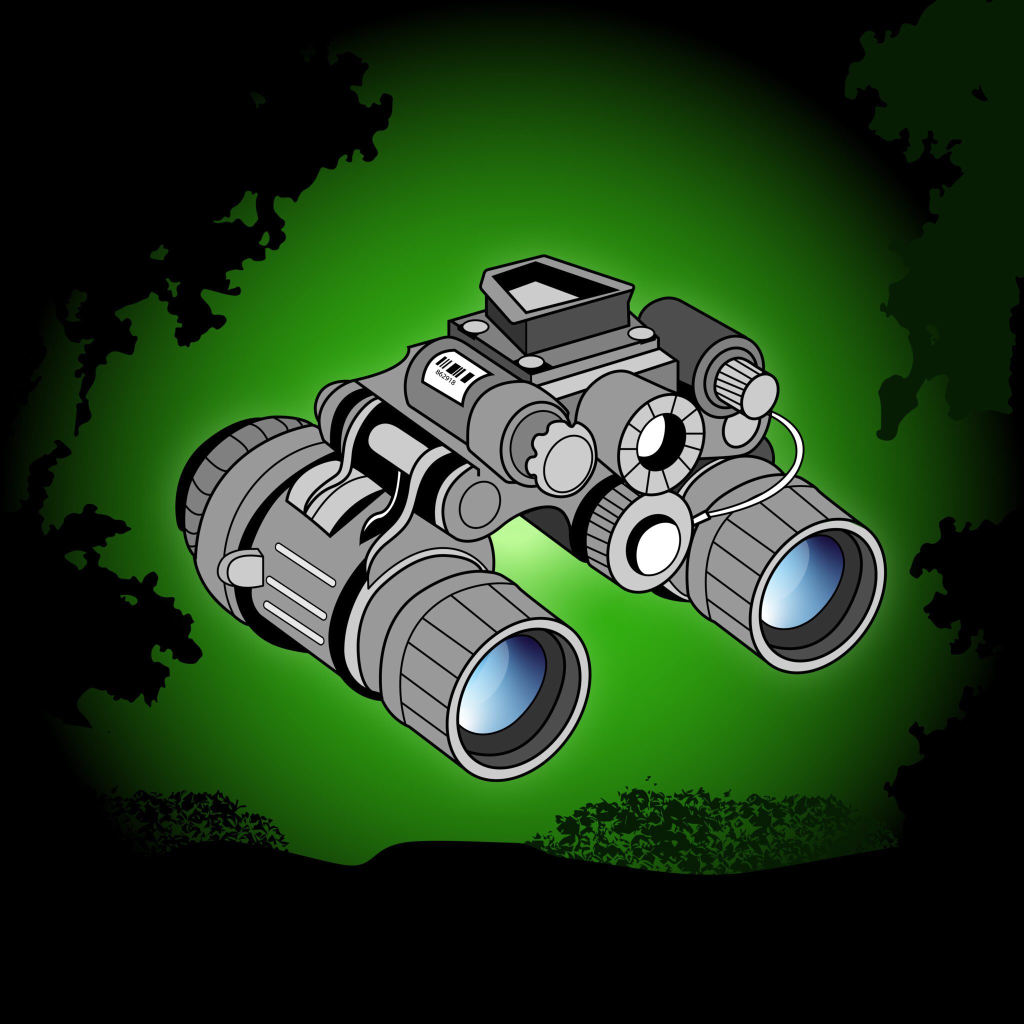 Night Vision Optics with rugged labels