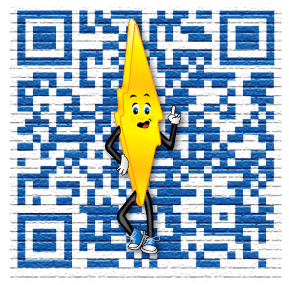QR Code example with texture and character