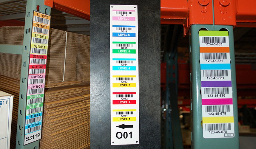 Assortment of barcoded and color coded Totem Labels