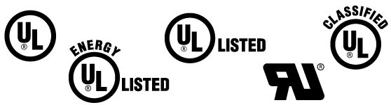 Assorted UL certification marks 