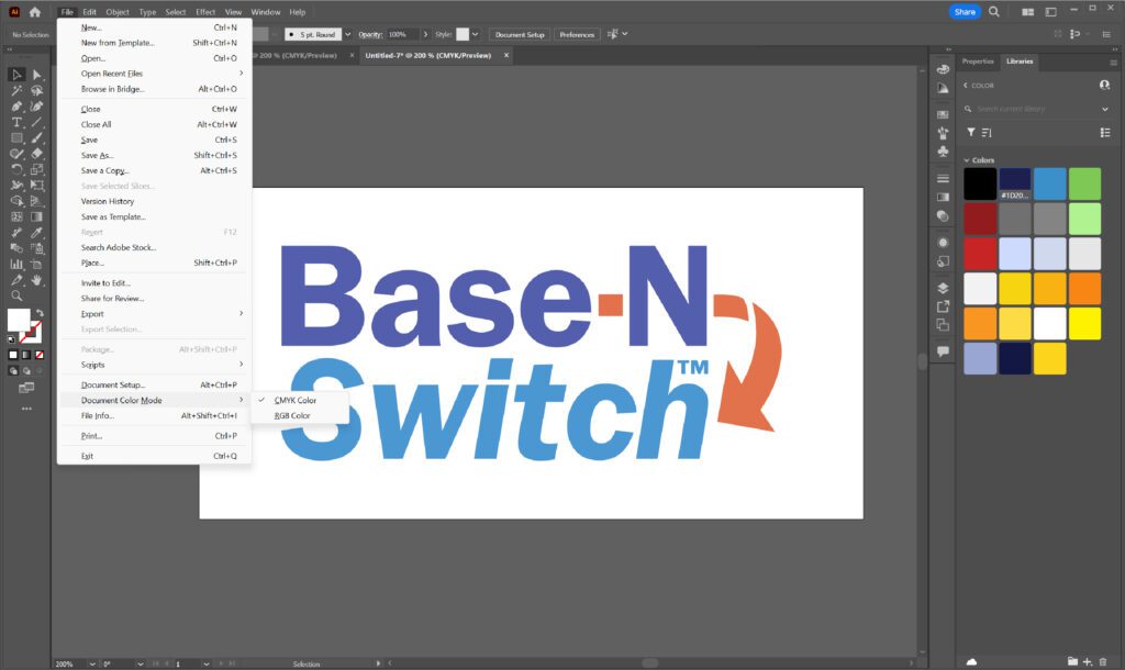 Illustrator color mode tutorial