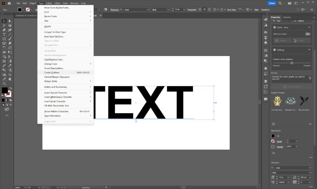 Illustrator outline text tutorial part two