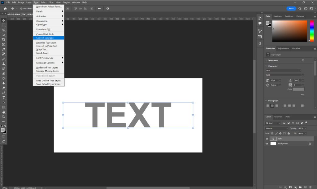 Photoshop outline text tutorial part two