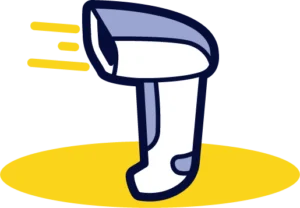 Barcode scanner scanning icon
