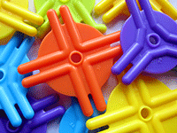 Assorted colorful plastic toys