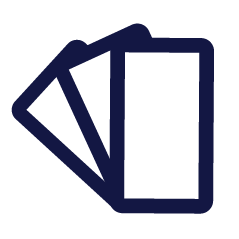Blank labels fanned out icon