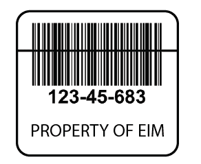 Two-piece design label with barcode for two different products