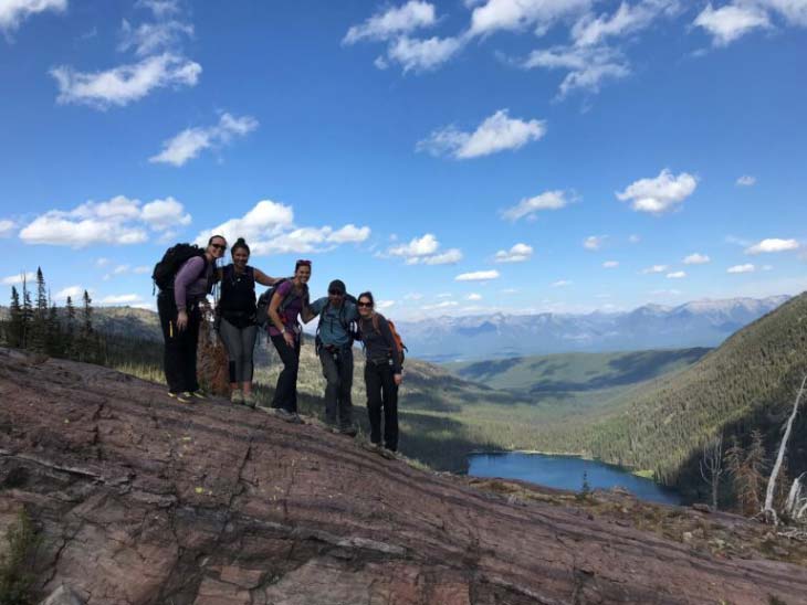 Label Expert Erin & friends hiking in Montana