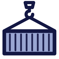 Shipping Container Lifted Icon