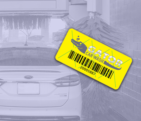 car wash label with slits