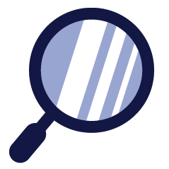 Real-Time Monitoring Magnifying Glass Icon