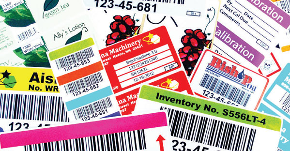 Pile of warehouse rack, industrial machinery, asset labels, and more.